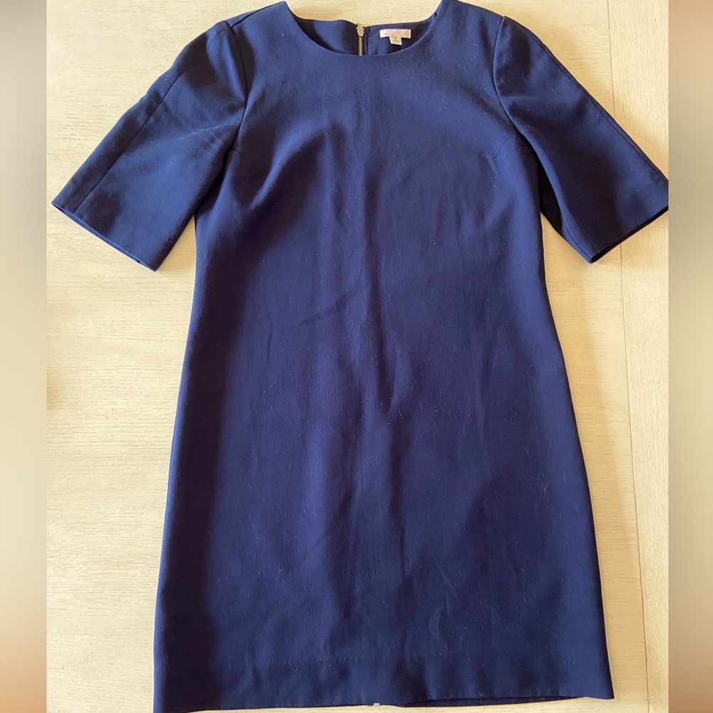 Gap Navy Shift Dress with Exposed Zipper